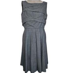LAVIA 18 Grey Knee Length Sleeveless Dress with Pockets Size 10